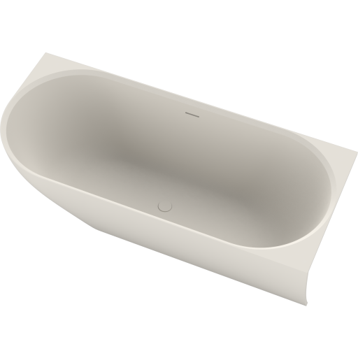 Ideavit SolidNova badekar, 180x80 cm, mat hvid