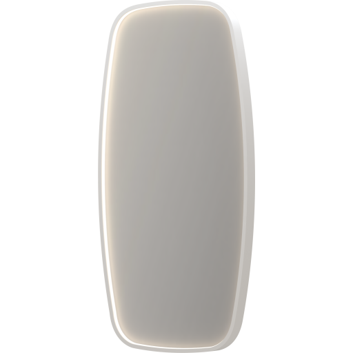 Sanibell Ink SP31 spejl med lys, dæmpbar, dugfri, mat hvid, 50x100 cm