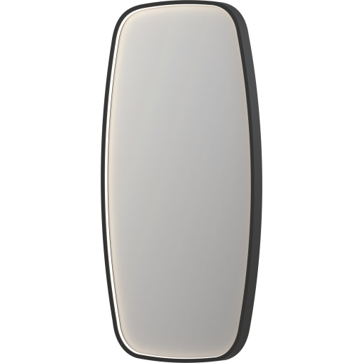 Sanibell Ink SP31 spejl med lys, dæmpbar, dugfri, mat sort, 40x80 cm