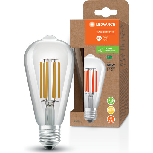 Ultra Efficient E27 edisonpære, 3000K, 4W