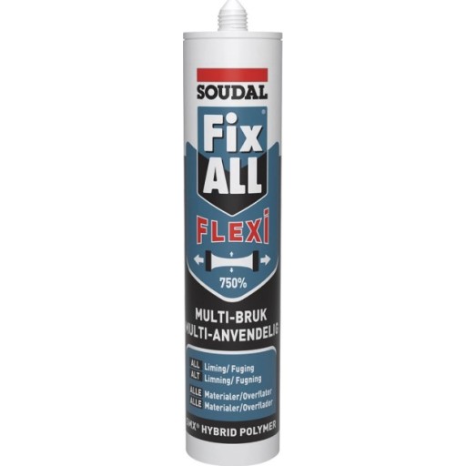 Soudal Fix All fleksibel lim/fugemasse 290 ml, grå
