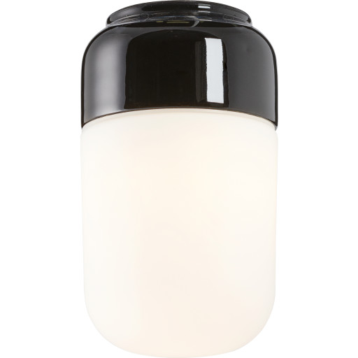 Ifö Ohm loftlampe, sort/opal billede