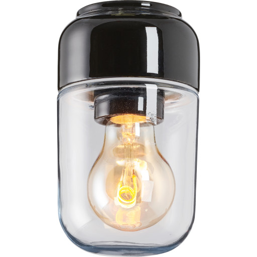 Ifö Ohm loftlampe, sort/klar billede