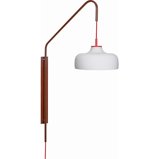 Hübsch Current væglampe, rødbrun
