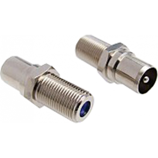F-kontakt hunn / IEC hann rett adapter