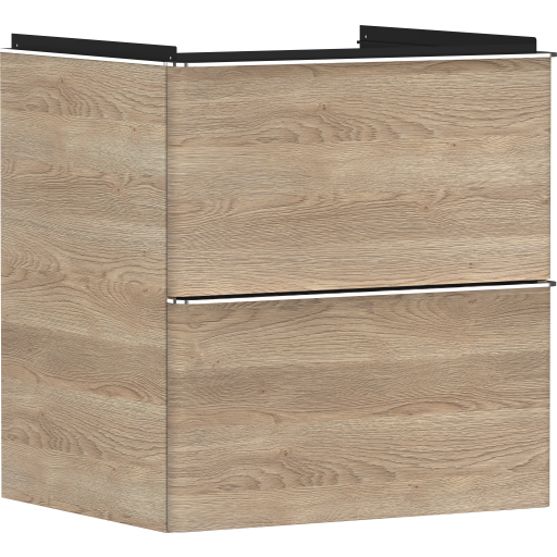 HANSGROHE Xelu Q vaskeskab 580x475x605mm 2skuffer MDF naturlig e