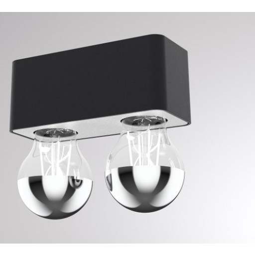 Tupaq SD v&auml;gg-/taklampa svart/vit E27 exkl. ljusk&auml;lla 7W led
