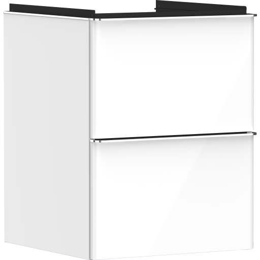 HANSGROHE Xelu Q vaskeskab 480x475x605mm 2skuffer MDF hvid højgl