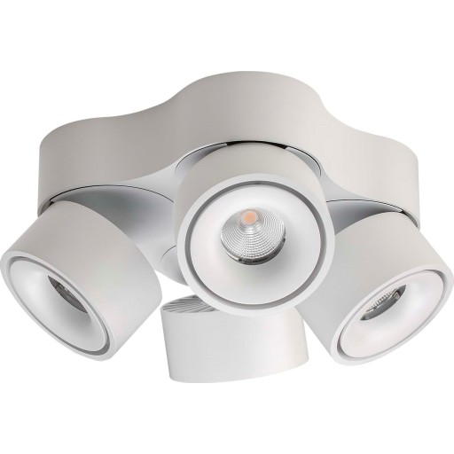 Antidark Easy Quattro spotlampe, sideudgang, hvid