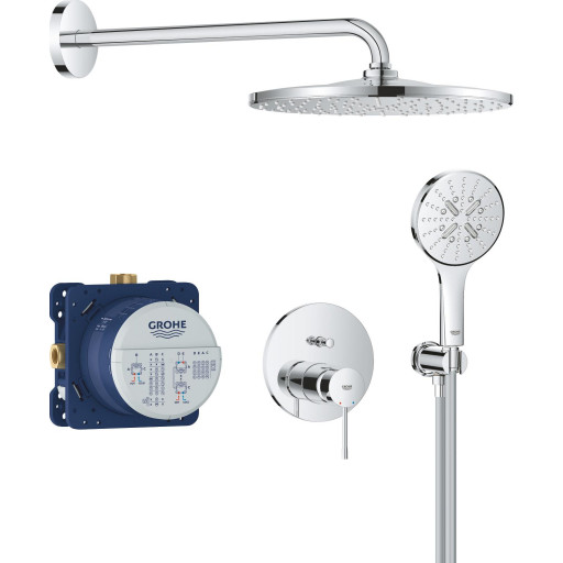 GROHE ESSENCE Essence ettgreps kran cpl dusj +brs ø158mm t/in Backuptype - VVS