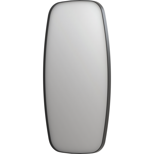 Sanibell SP29 speil 50x100cm på børstet metall sort aluminiumsramme Backuptype - VVS