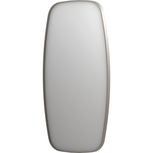 Sanibell SP29 speil 50x100cm på børstet rustfri aluminiumsramme Backuptype - VVS