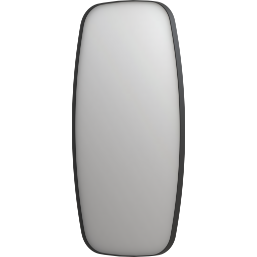 Sanibell SP29 speil 50x100cm på matt sort aluminiumsramme Backuptype - VVS