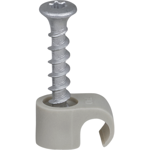 100 stk Tillex skrueclips 7-10 mm rund, TX20 i grå billede