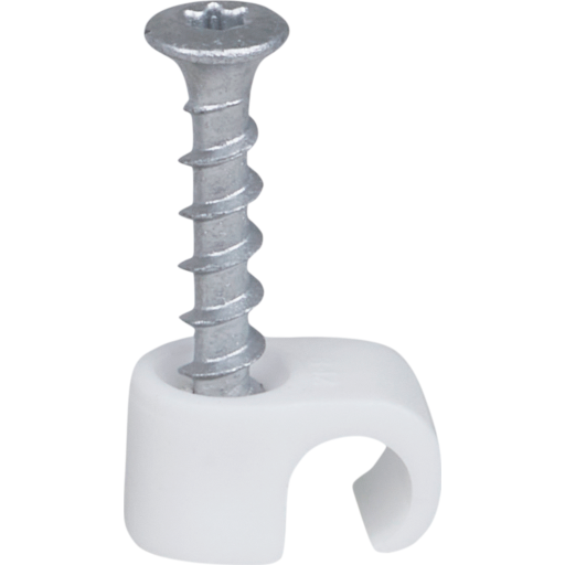 100 stk Tillex skrueclips 8-12 mm rund, TX20 i hvid billede