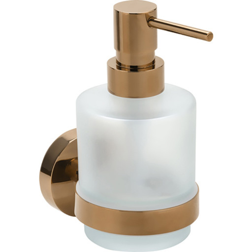 KRISS SIMPLE Sæbedispenser til væg i blank kobber (PVD) og matte