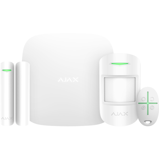Ajax alarm startsæt, hvid billede