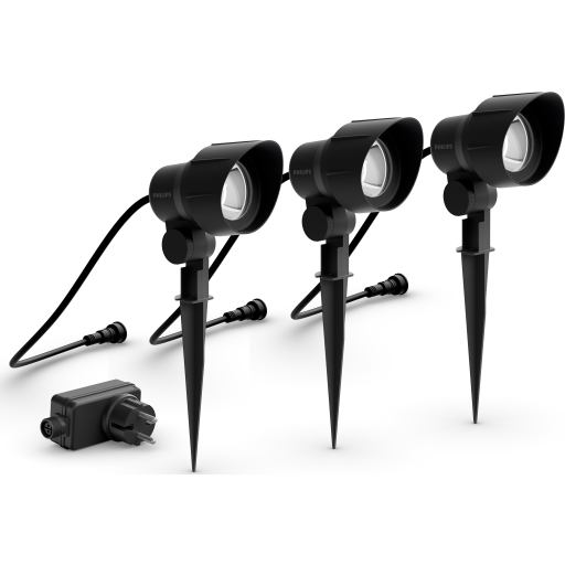 Billede af GardenLink Spot base kit m. 3x Spot 2700K IP44 sort