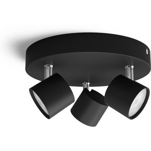 Philips myLiving Star spotlampe, sort billede