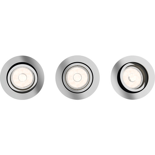Philips myLiving Donegal indbygningsspot, krom, 3-pak billede