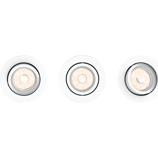 Philips myLiving Donegal indbygningsspot, hvid, 3-pak