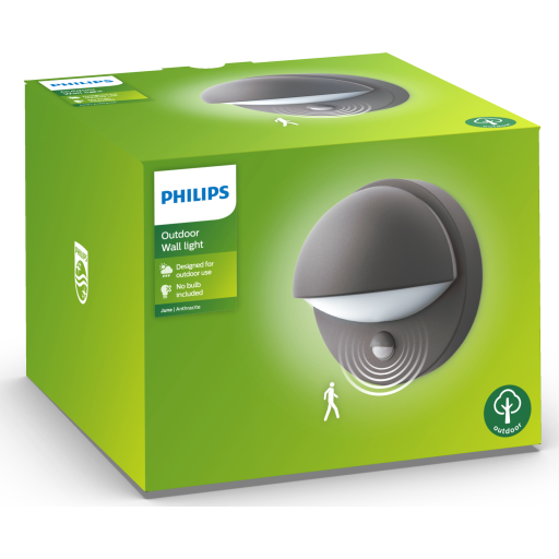 Billede af June Væglampe med sensor, E27, antracit