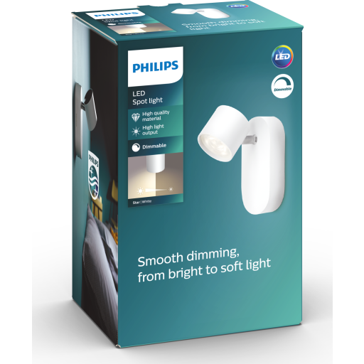 Billede af MyLiving Star Single Spot 4,5W, hvid