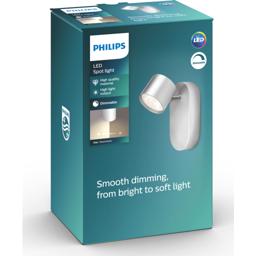 Billede af MyLiving Star Single Spot 4,5W, alu