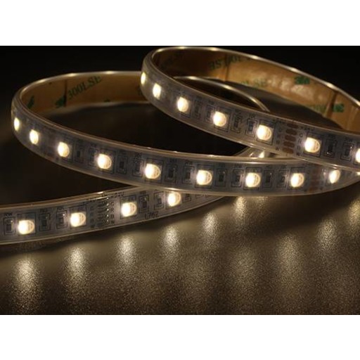 6 stk Ansell Lighting E-Cell udendørs LED strip, farvet + hvidt lys, 3000K, 315lm, 5 meter