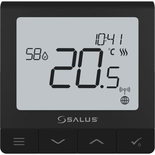 Salus SQ610B rumtermostat 230V (sort)