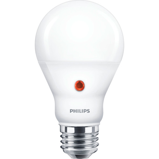 Billede af Philips E27 nat & dag standardpære, 2700K, 7,5W