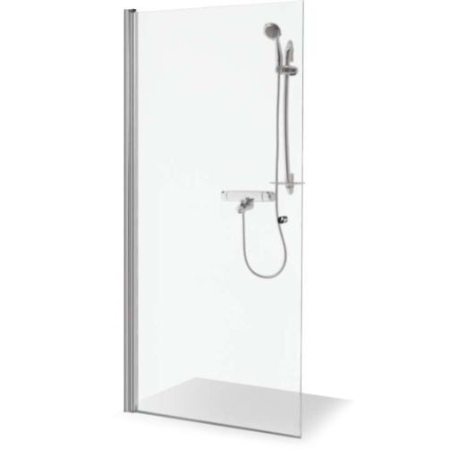 Brasta Viktorija brusedør, 77,7 cm, klart glas, krom profil