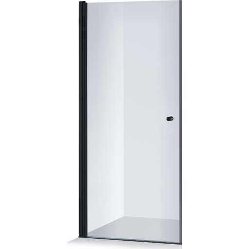 Brasta Viktorija brusedør, 77,7 cm, klart glas, sort profil