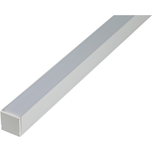 2M Påbyg Profil 20×20 (indv. 17,5mm) IP20 hvid