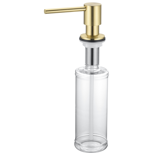 Secher F049 sæbedispenser, lakeret messing