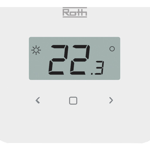Roth Touchline SL Trådløs Rumtermostat med Display og Fugtføler Hvid billede