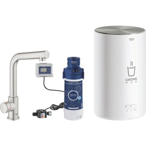 Grohe Red Mono M køkkenarmatur, kogende vand, stål billede