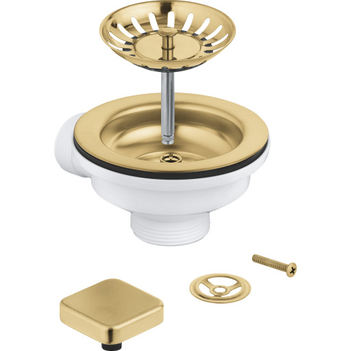 Grohe kurveventilsæt, børstet messing