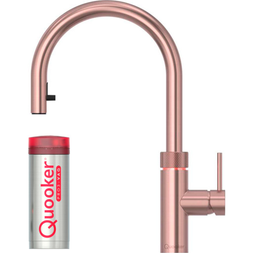Quooker Flex Pro3 køkkenarmatur, kogende vand, rosa kobber