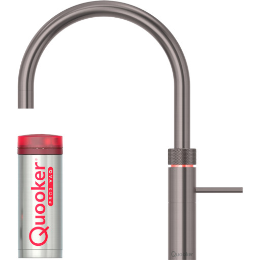 Quooker Fusion Round Pro3 køkkenarmatur, kogende vand, sort krom
