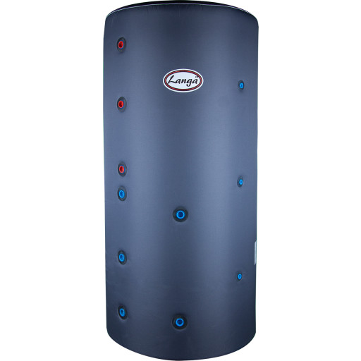 Langå buffertank, isoleret, solspiral, 500 liter