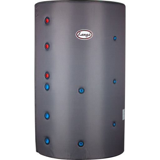 Langå buffertank, isoleret, solspiral, 1000 liter
