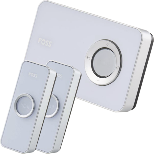 TREND Drklokke Design, valgfri ringelyd, 2 tryk, hvid