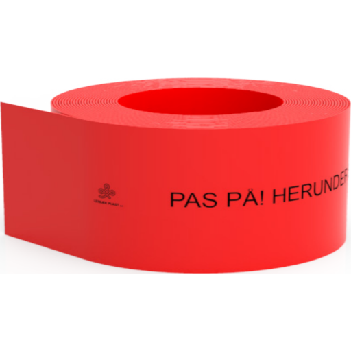 Kabelafdækning, rød, STÆRKSTRØM, 100 x 2,0 mm, 50 m