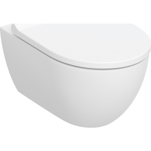 Geberit Acanto væghængt - toilet, skjult montering, Rimfree: T=51cm, KeraTect / Hvid
