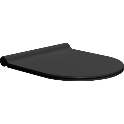 GSI Pura toalettstol, soft close, avtagbar, matt svart