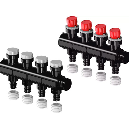 Uponor Vario PLUS GV fordelerrørssæt Q&E 1", 20x2,0 mm, 4 kredse billede