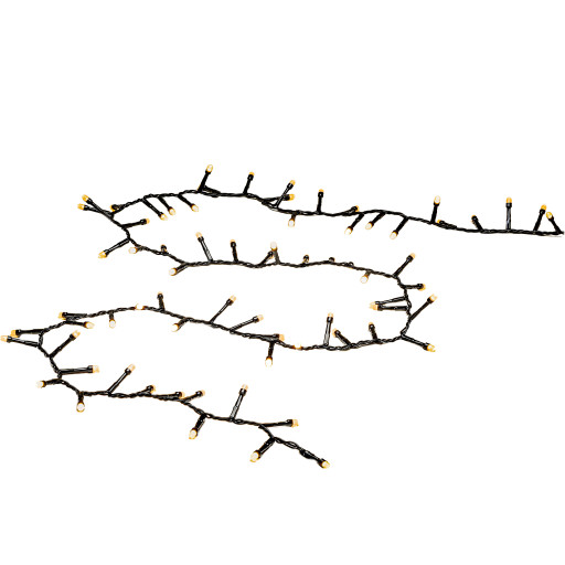 Konstsmide Cluster ljusslinga, 200 bärnstensfärgade ljus, 4,38 meter