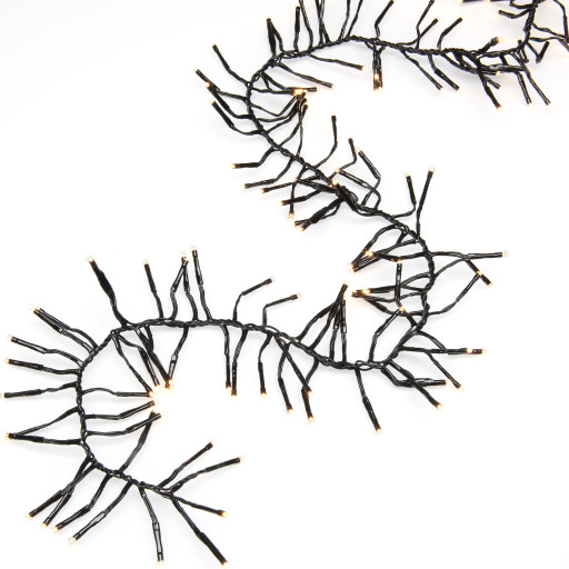 Konstsmide Cluster ljusslinga utomhus, 960 bärnstensfärgade ljus, 7,2 meter