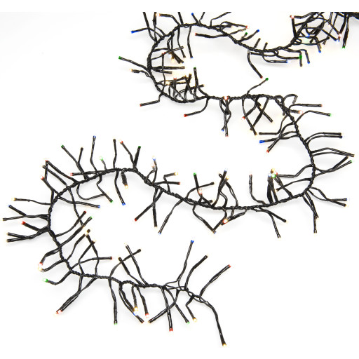 Konstsmide Cluster ljusslinga utomhus, 576 färgade ljus, 4,3 meter